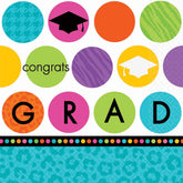 Colorful Commencement Graduation Lunch Napkins Party Accessory